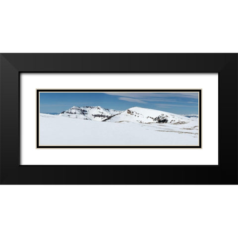 Spring Panorama in the Gallatin Mountains, Yellowstone National Park Black Modern Wood Framed Art Print with Double Matting by The Yellowstone Collection