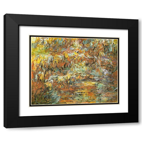 Japanese bridge 1920 Black Modern Wood Framed Art Print with Double Matting by Monet, Claude