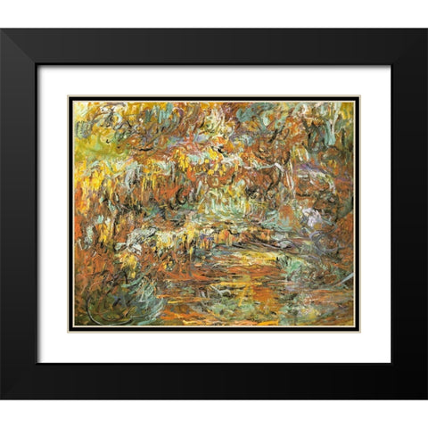Japanese bridge 1920 Black Modern Wood Framed Art Print with Double Matting by Monet, Claude