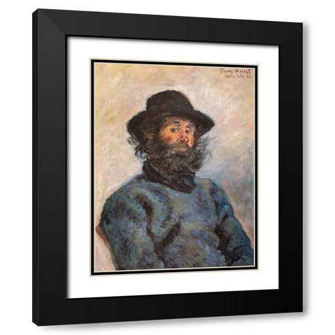 Portrait of Poly 1886 Black Modern Wood Framed Art Print with Double Matting by Monet, Claude