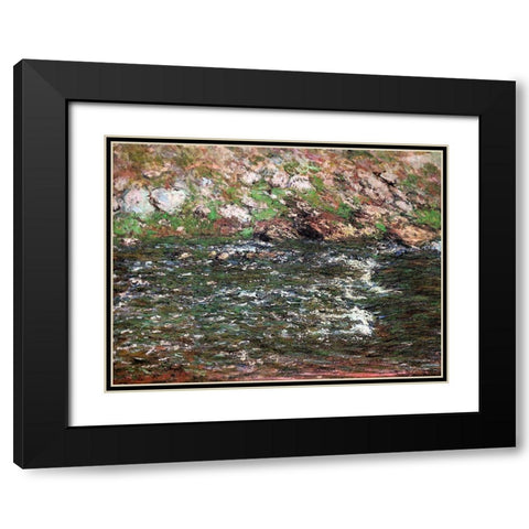 Rapids on the Petite Creuse 1889 Black Modern Wood Framed Art Print with Double Matting by Monet, Claude