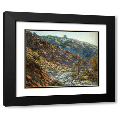 Ravine of the Petite Creuse 1889 Black Modern Wood Framed Art Print with Double Matting by Monet, Claude