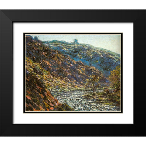 Ravine of the Petite Creuse 1889 Black Modern Wood Framed Art Print with Double Matting by Monet, Claude