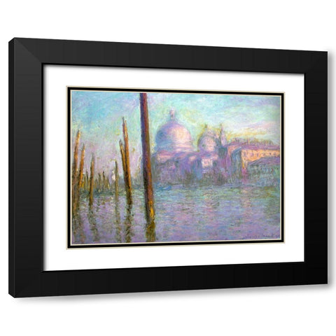 The Grand Canal-Venice 1908 Black Modern Wood Framed Art Print with Double Matting by Monet, Claude