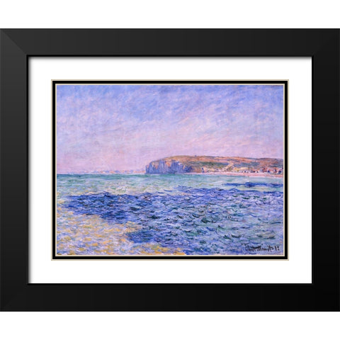 Shadows on the Sea. The Cliffs at Pourville 1882 Black Modern Wood Framed Art Print with Double Matting by Monet, Claude