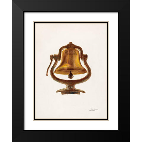Bell 1940 Black Modern Wood Framed Art Print with Double Matting by Waddell, Harry Mann