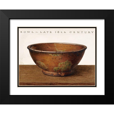 Bowl 1937 Black Modern Wood Framed Art Print with Double Matting by Matulis, John