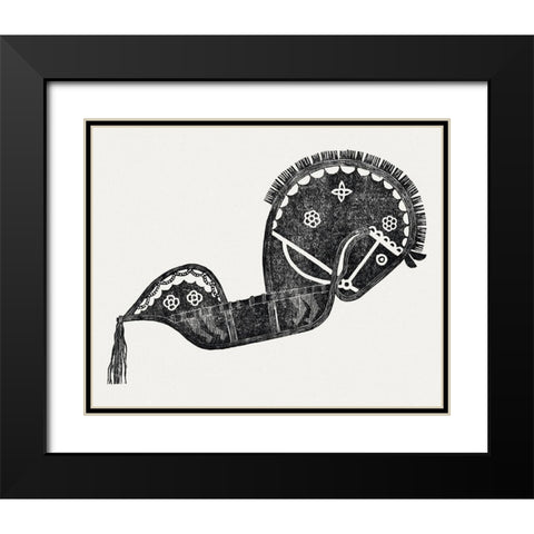 Ceremonial Dance Horse 1942 Black Modern Wood Framed Art Print with Double Matting by Stolk, Reijer