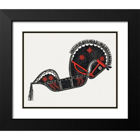 Ceremonial Dance Horse II 1942 Black Modern Wood Framed Art Print with Double Matting by Stolk, Reijer