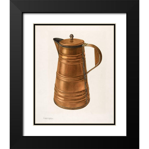 Coffee Pot 1935 Black Modern Wood Framed Art Print with Double Matting by Acampora, Nicholas
