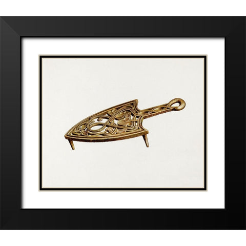 Flat Iron Stand 1939 Black Modern Wood Framed Art Print with Double Matting by Brinton, Amos C.
