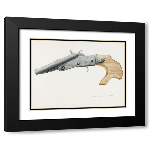 Gun 1935 Black Modern Wood Framed Art Print with Double Matting by Claflin, Majel G.