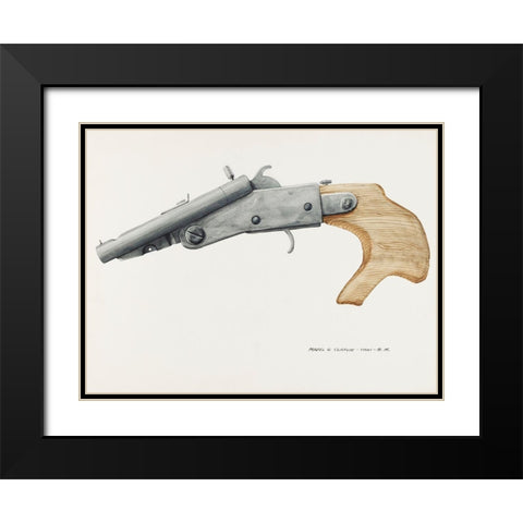 Gun 1935 Black Modern Wood Framed Art Print with Double Matting by Claflin, Majel G.