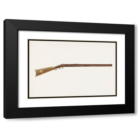 Gun 1938 Black Modern Wood Framed Art Print with Double Matting by Faigin, Samuel