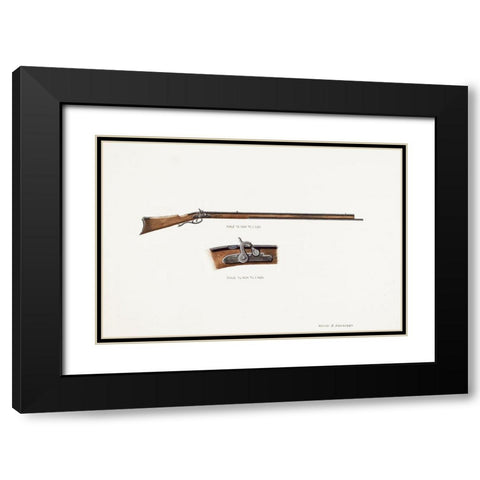 Gun 1936 Black Modern Wood Framed Art Print with Double Matting by Aberdeen, Harry G.