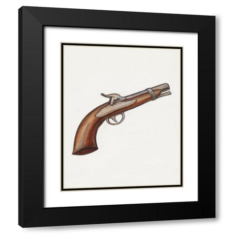 Gun 1936 Black Modern Wood Framed Art Print with Double Matting by Katz, Jay