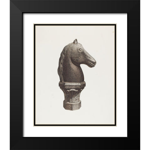 Hitching Post 1935 Black Modern Wood Framed Art Print with Double Matting by Riccitelli, Michael