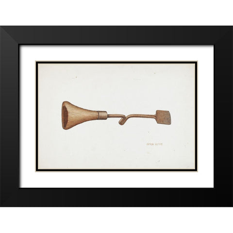 Horse Shoers Knife 1940 Black Modern Wood Framed Art Print with Double Matting by Brown, George C.