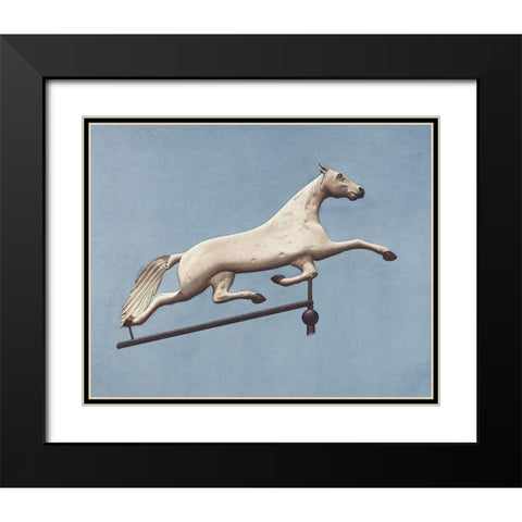 Horse Weather Vane Black Modern Wood Framed Art Print with Double Matting by Murphy, Henry