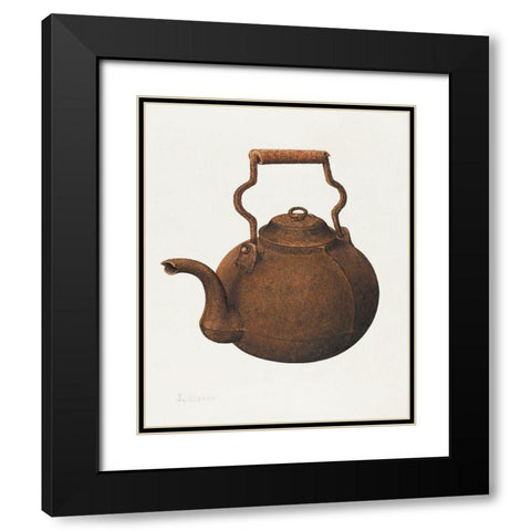 Kettle 1935 Black Modern Wood Framed Art Print with Double Matting by Glover, Joseph