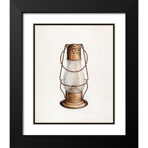 Lantern 1939 Black Modern Wood Framed Art Print with Double Matting by Ford, Samuel W.