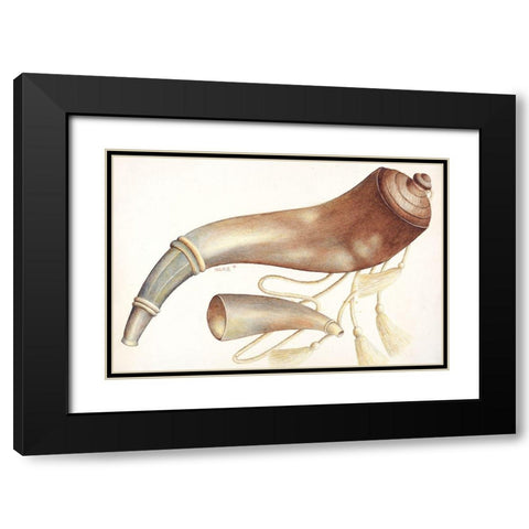 Powder Horn 1937 Black Modern Wood Framed Art Print with Double Matting by Stottlemeyer, Margaret