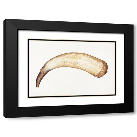 Powder Horn 1938 Black Modern Wood Framed Art Print with Double Matting by Rosenbaum Howell