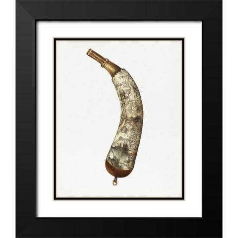 Powder Horn 1940 Black Modern Wood Framed Art Print with Double Matting by Towner, Edith
