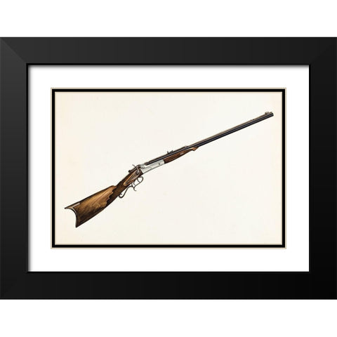 Rifle 1936 Black Modern Wood Framed Art Print with Double Matting by Simon, Natalie