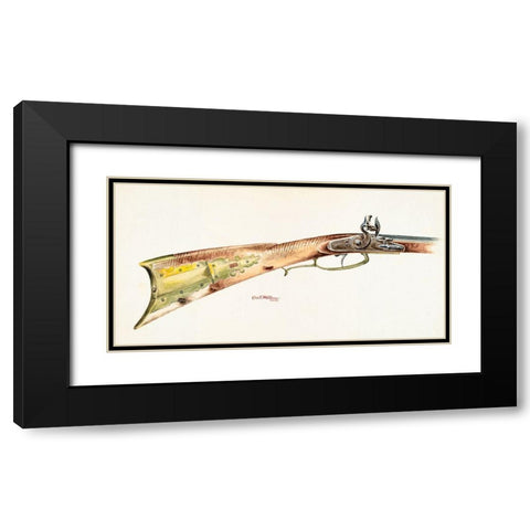 Rifle 1938 Black Modern Wood Framed Art Print with Double Matting by Moss, Charles