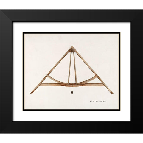 Road Level 1938 Black Modern Wood Framed Art Print with Double Matting by Dougan, Ethel