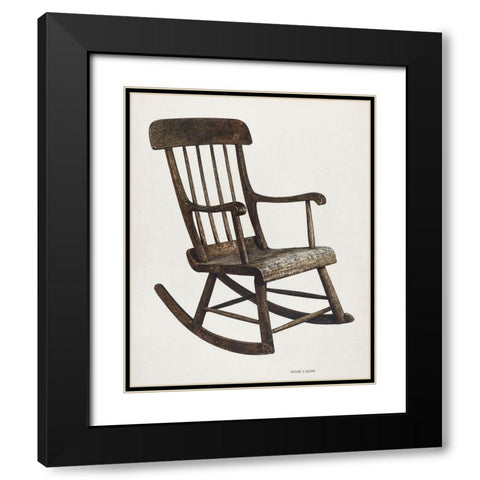 Rocker 1940 Black Modern Wood Framed Art Print with Double Matting by Brown, George C.
