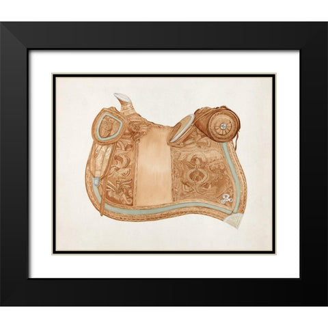 Saddle 1937 Black Modern Wood Framed Art Print with Double Matting by Woods, Ranka S.