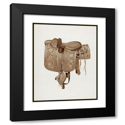 Side Saddle 1937 Black Modern Wood Framed Art Print with Double Matting by Barks, Frank C.