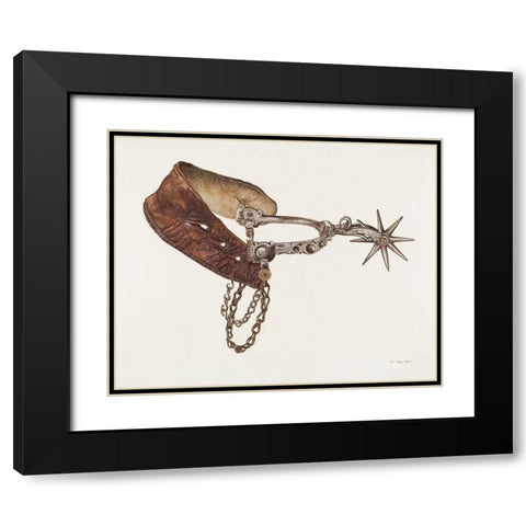 Spur 1937 Black Modern Wood Framed Art Print with Double Matting by Voris, Vera Van