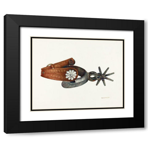 Spur 1938 Black Modern Wood Framed Art Print with Double Matting by Taylor, Robert W.R.