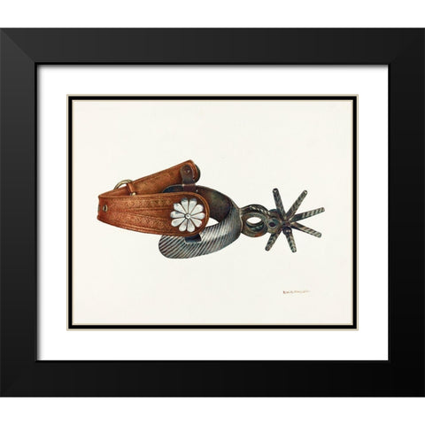 Spur 1938 Black Modern Wood Framed Art Print with Double Matting by Taylor, Robert W.R.