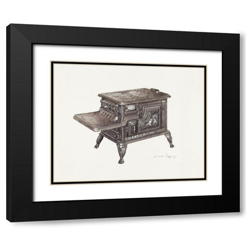 Stove 1940 Black Modern Wood Framed Art Print with Double Matting by Erganian, Sarkis
