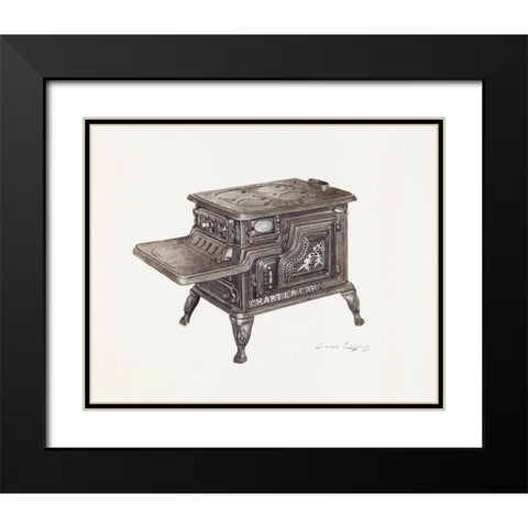 Stove 1940 Black Modern Wood Framed Art Print with Double Matting by Erganian, Sarkis