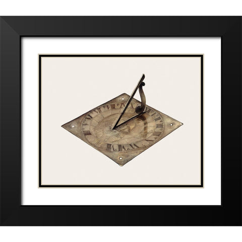 Sun Dial 1938 Black Modern Wood Framed Art Print with Double Matting by Chomyk, Michael