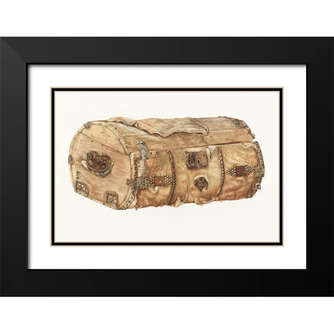 Trunk 1937 Black Modern Wood Framed Art Print with Double Matting by Thorsen, John