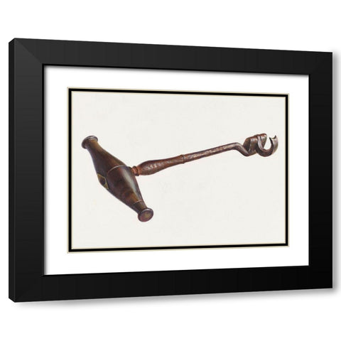 Turn Key Tooth Extractor 1938 Black Modern Wood Framed Art Print with Double Matting by Henderer, Regina