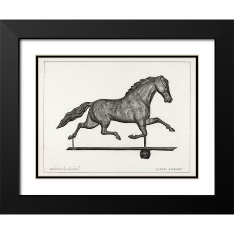Weather Vane Finial 1937 Black Modern Wood Framed Art Print with Double Matting by Sovensky, Isidore