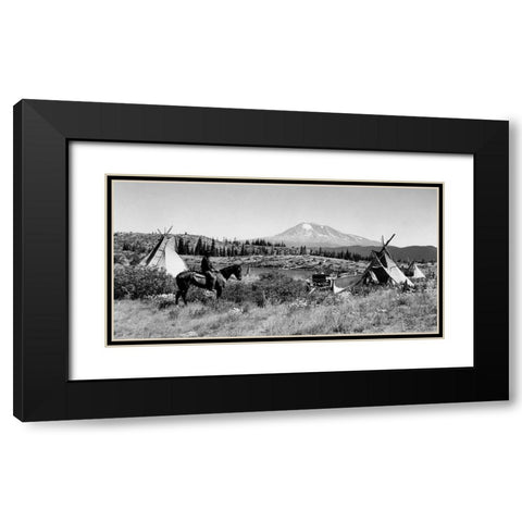 Campground Huckleberries Black Modern Wood Framed Art Print with Double Matting by Vintage Photography