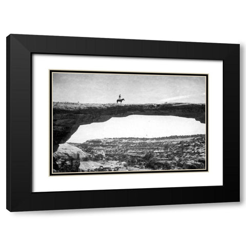 Natural Bridges National Monument Black Modern Wood Framed Art Print with Double Matting by Vintage Photography