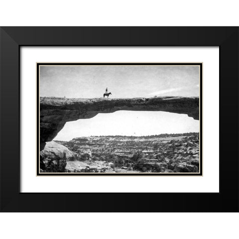 Natural Bridges National Monument Black Modern Wood Framed Art Print with Double Matting by Vintage Photography