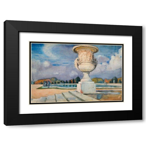 The Vase of Peace Versailles Black Modern Wood Framed Art Print with Double Matting by Wegener, Gerda