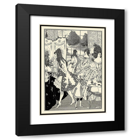 Rape of the Lock 1896 - Rape of the Lock Black Modern Wood Framed Art Print with Double Matting by Beardsley, Aubrey