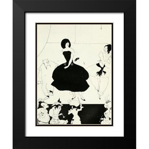 Yellow Book 1894 Vol.2 - Marionettes 3 Black Modern Wood Framed Art Print with Double Matting by Beardsley, Aubrey