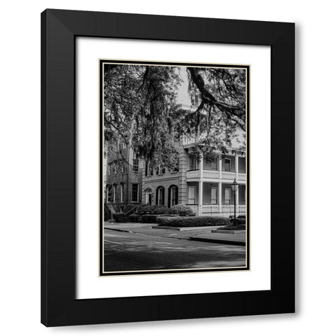 Historic Savannah Black Modern Wood Framed Art Print with Double Matting by Georgia Picture Archive